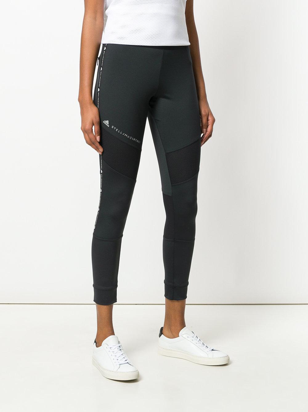 adidas By Stella McCartney Parley Essentials Mesh-paneled Climalite Stretch Leggings in Black - Lyst