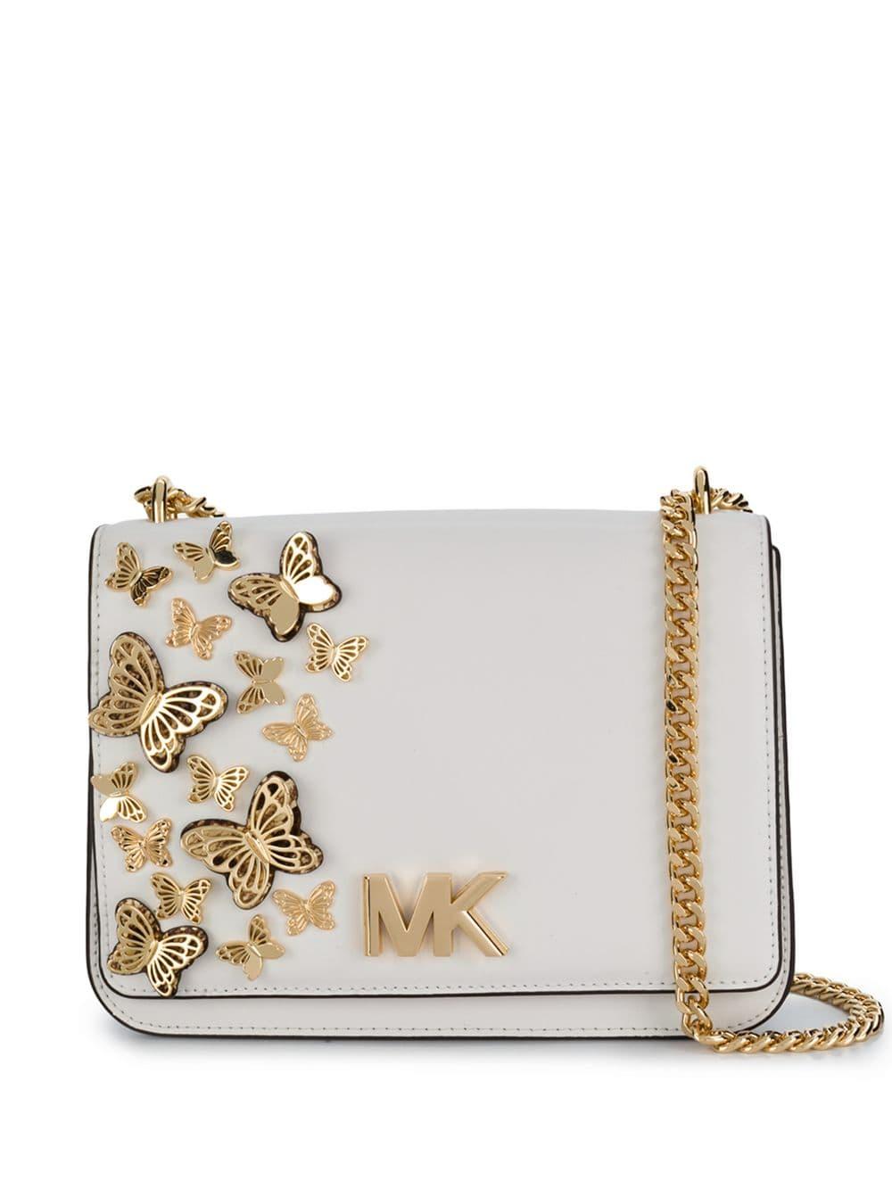 michael kors white butterfly purse