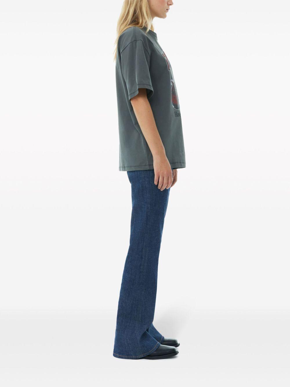 GANNI CHERRY Relaxed Tee グレー M Ganni Relaxed Cherry T Shirt | Liberty
