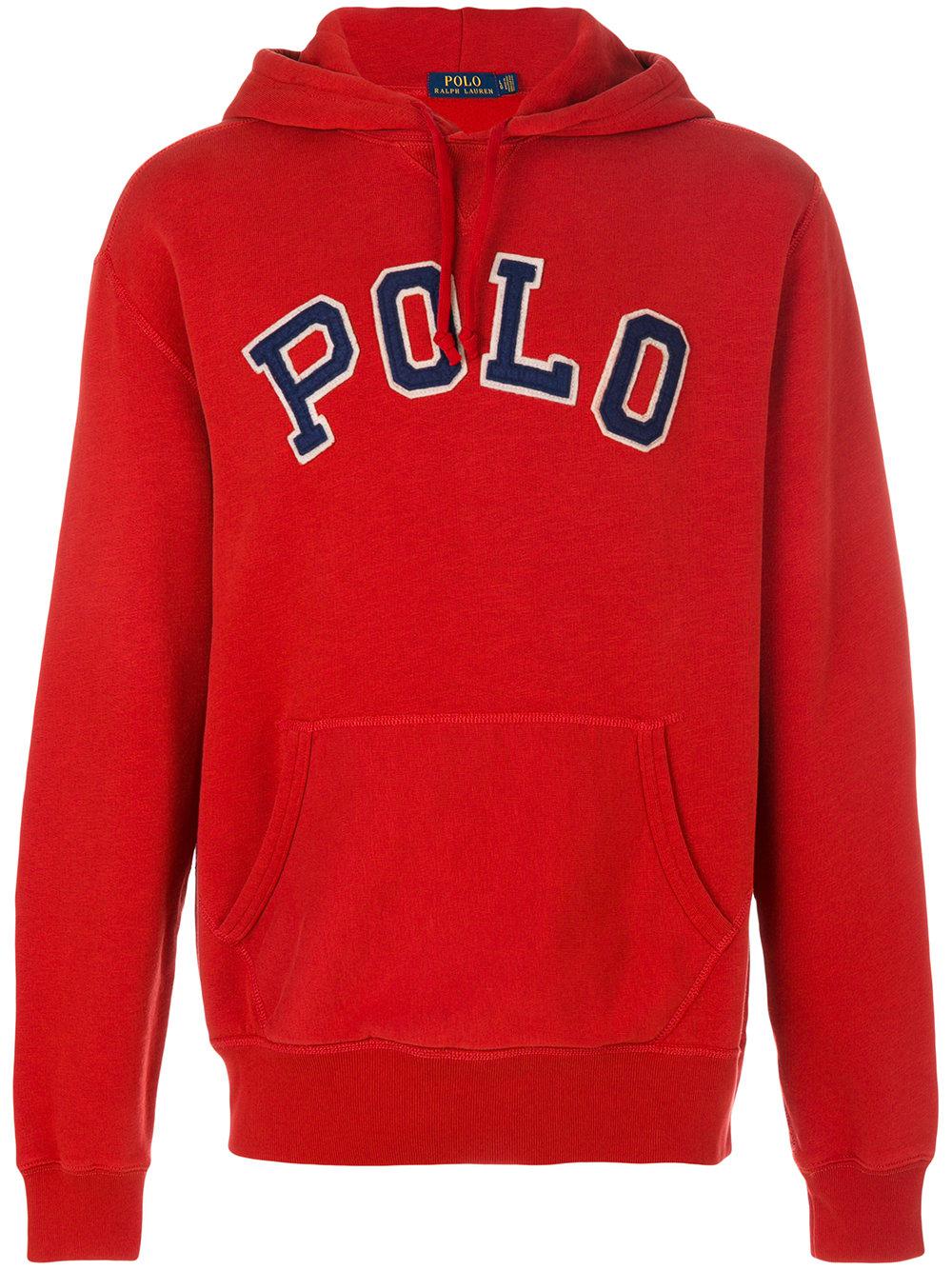 Polo Ralph Lauren Cotton Polo Hoodie in Red for Men - Lyst