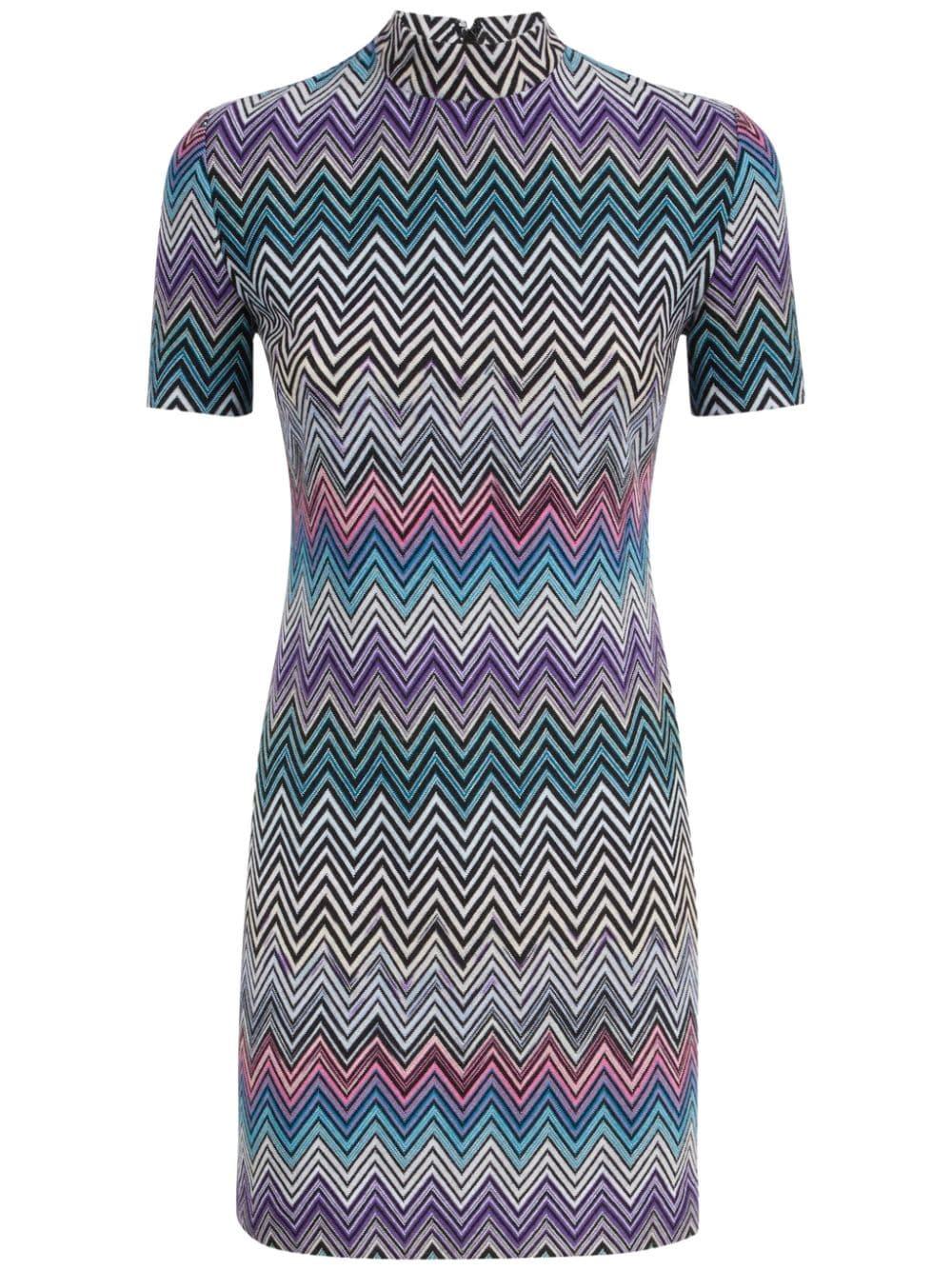 emerald sundae blue dress M MISSONI Knit Print Size Small Knee Length Dress