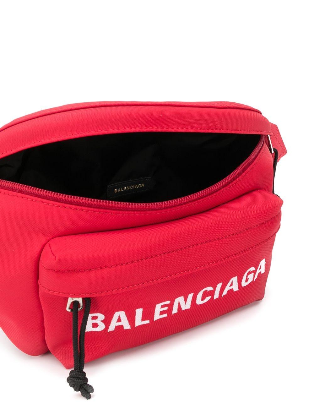 Balenciaga Logo Print Beltpack in Red for Men | Lyst