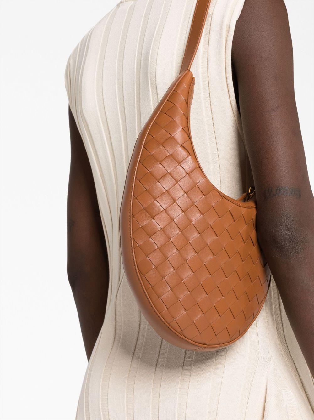 Bottega Veneta Drop Small Leather Shoulder Bag in White | Lyst UK