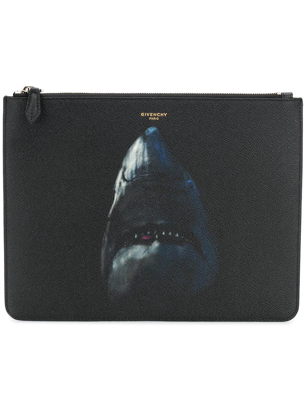 Givenchy Cotton Shark Printed Clutch in 