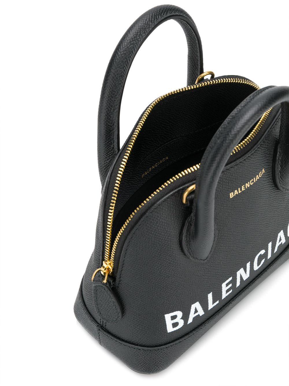 Balenciaga Ville Xxs Leather Top Handle Bag in Black - Lyst