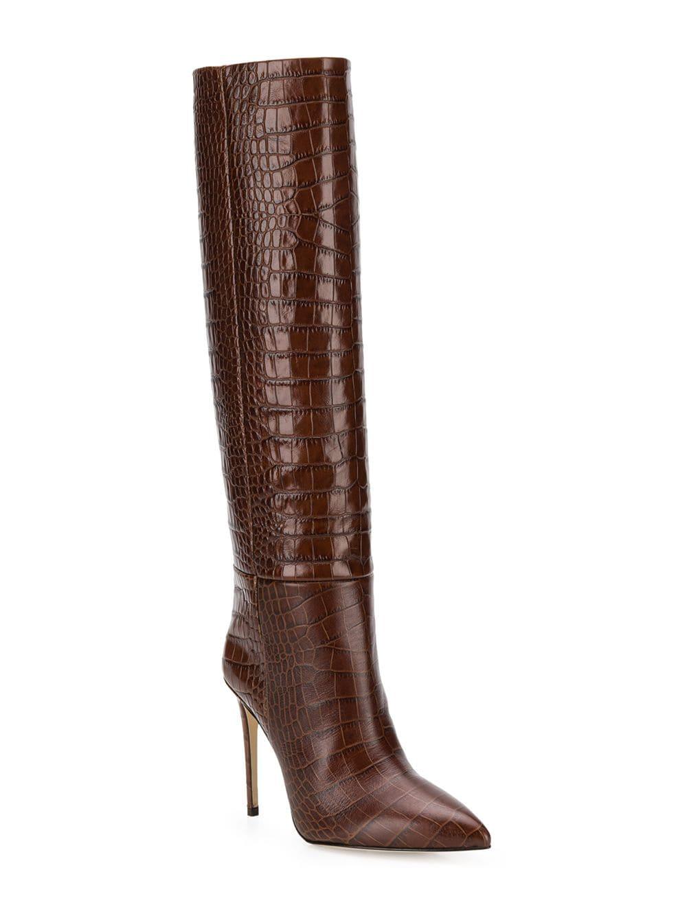 paris texas croc embossed boots