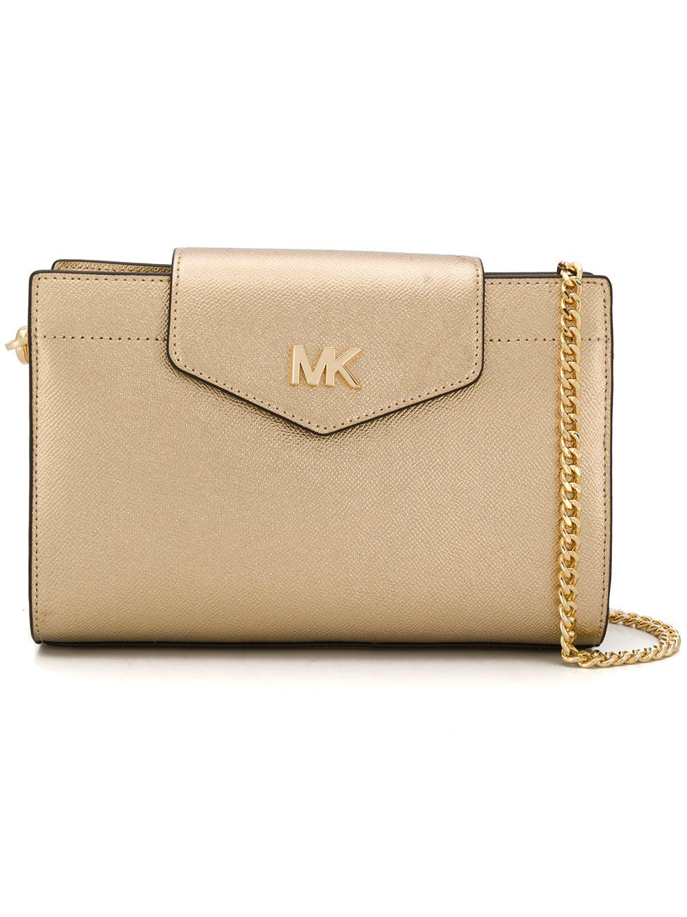 Michael Kors ALL GOLD EVERYTHING Large crossbody clutch, Prism