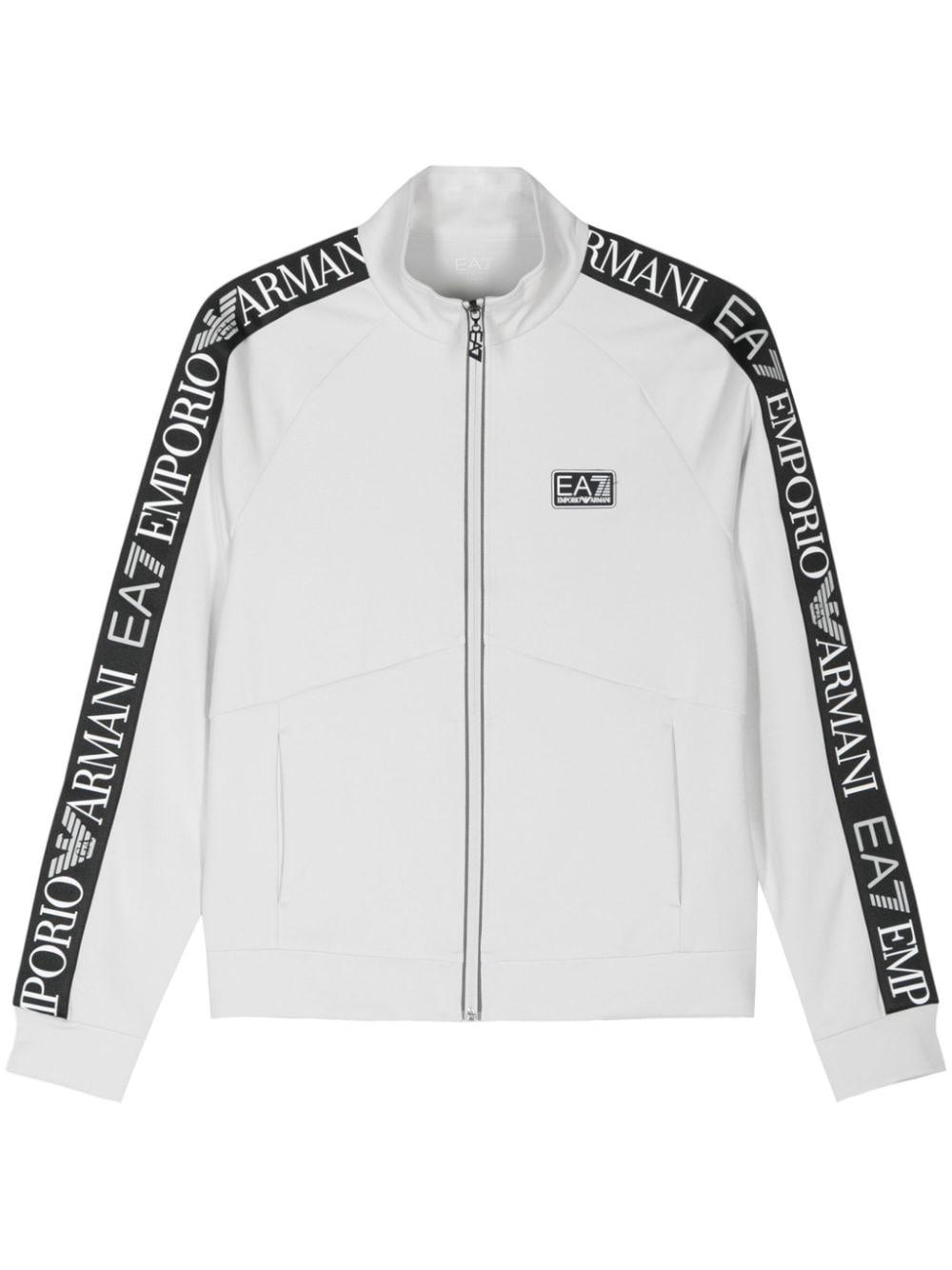 EA7 Logo Zip Up Track Jacket in Gray for Men Lyst