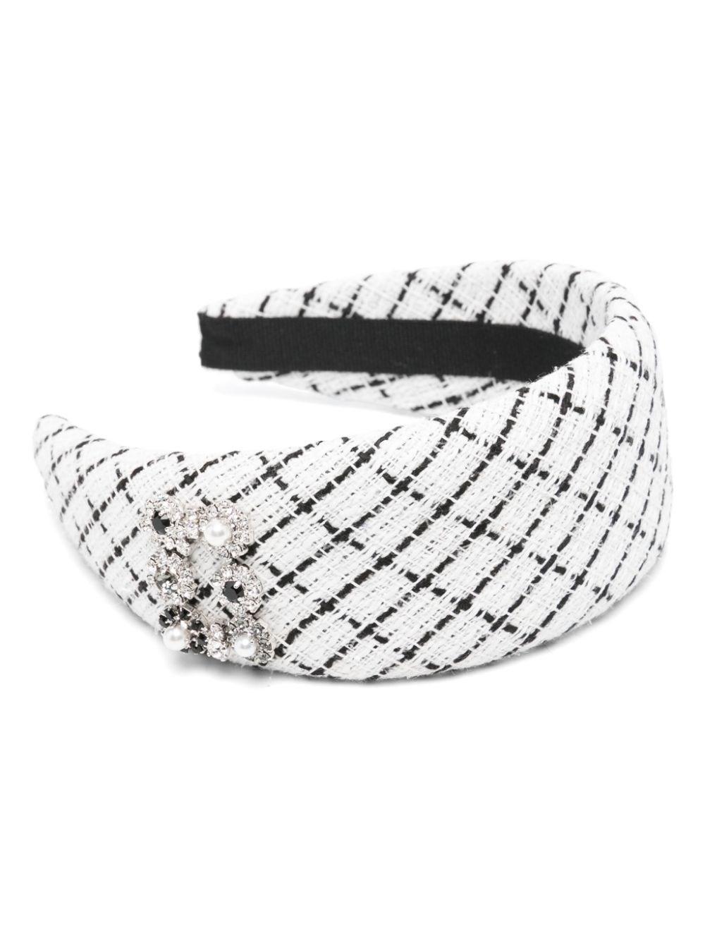 ヘアアクセサリー ROGER VIVIER RV FLOWERS STRASS PEARL HEADBAND Roger Vivier Rv Flowers Strass Pearl Headband in Metallic | Lyst