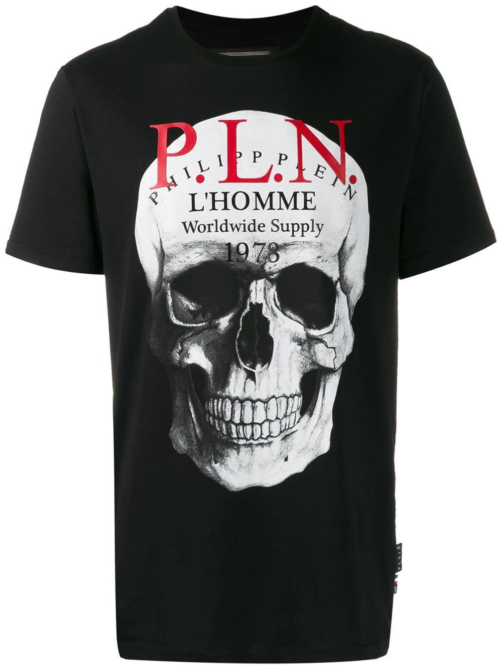 Philipp Plein Cotton Skull Print T-shirt in Black for Men - Save 13% - Lyst