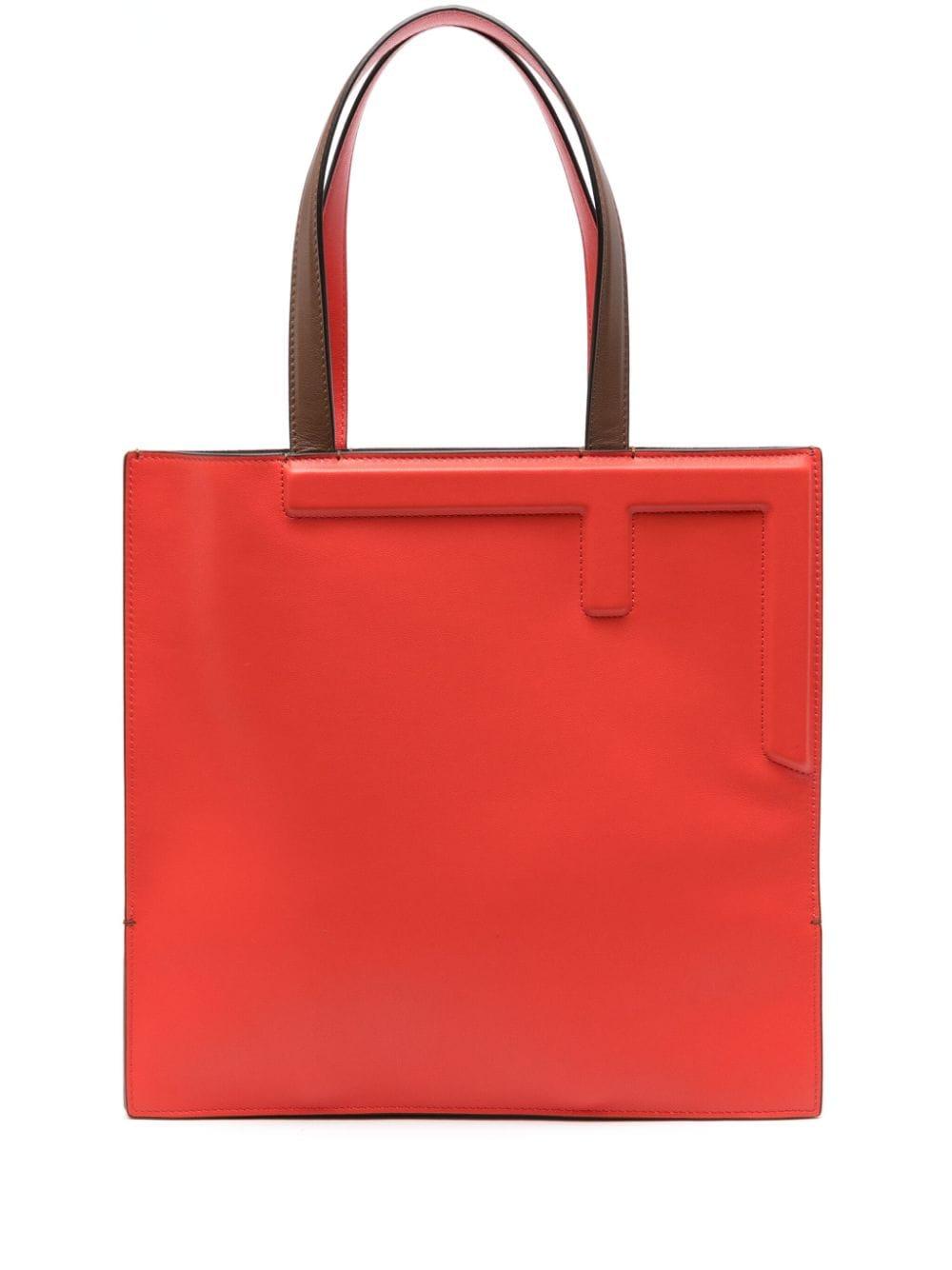 Borsa Tote Flip Media di Fendi in Rosso | Lyst