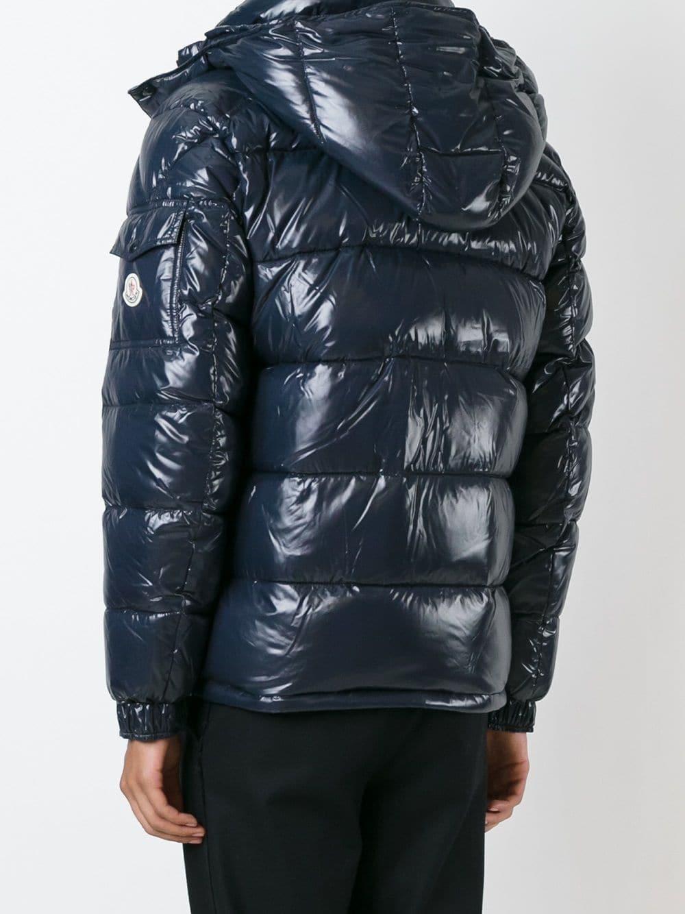 Moncler Synthetic Maya Quilted Glossed-shell Hooded Down Jacket in Navy ( Blue) for Men - Save 51% - Lyst