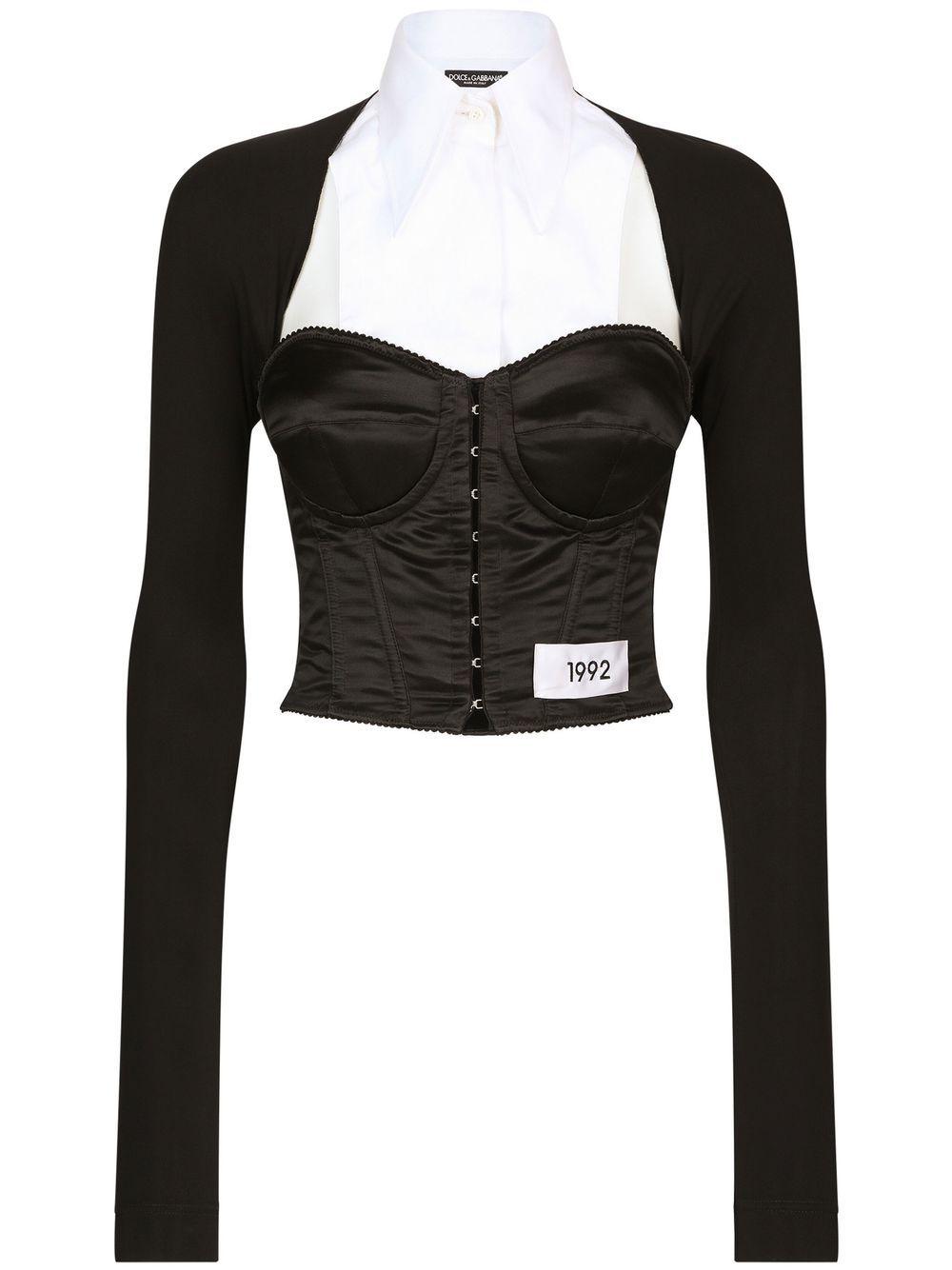 Dolce & Gabbana Layered-Shirt Corset in Black