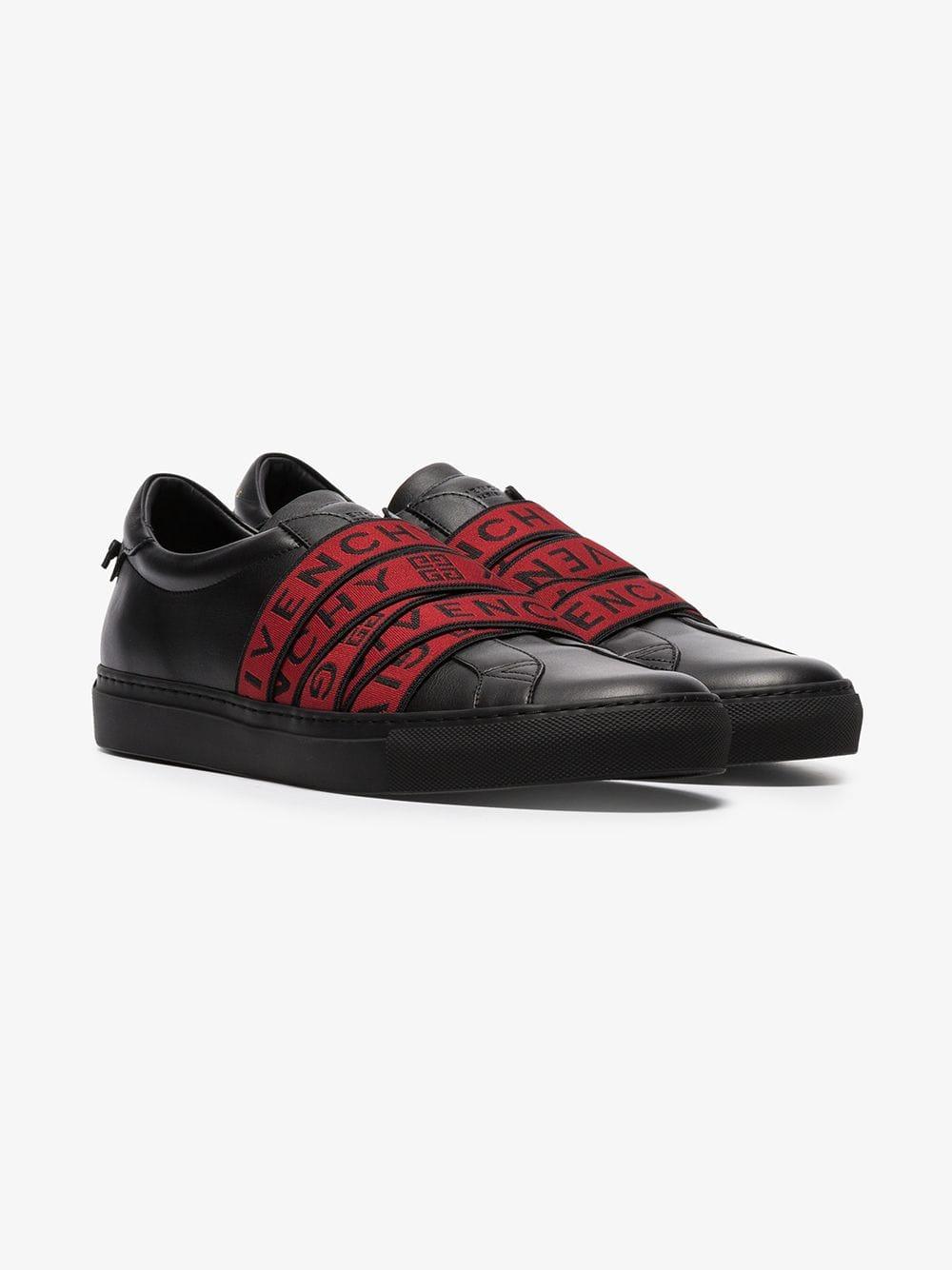 givenchy black and red sneakers