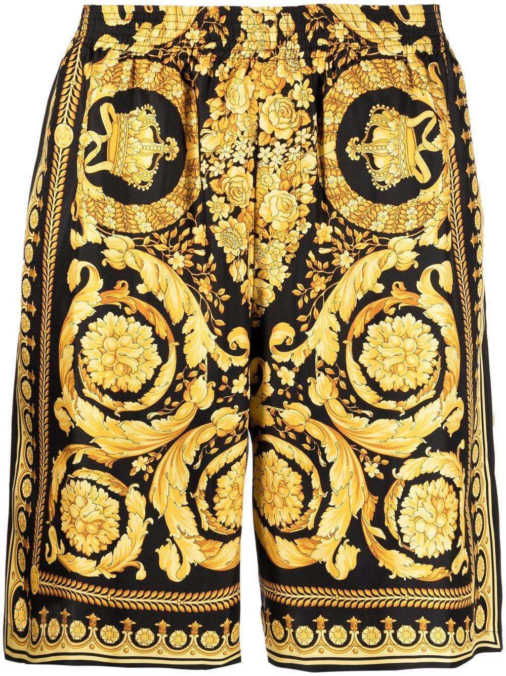 Versace Bermuda With Print in Yellow for Men | Lyst