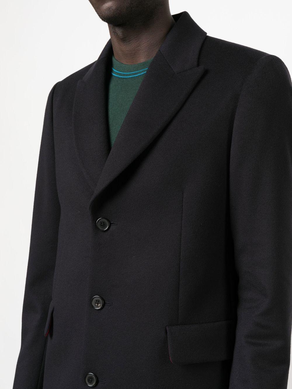 Paul Smith Wool Coat in Black for Men | Lyst