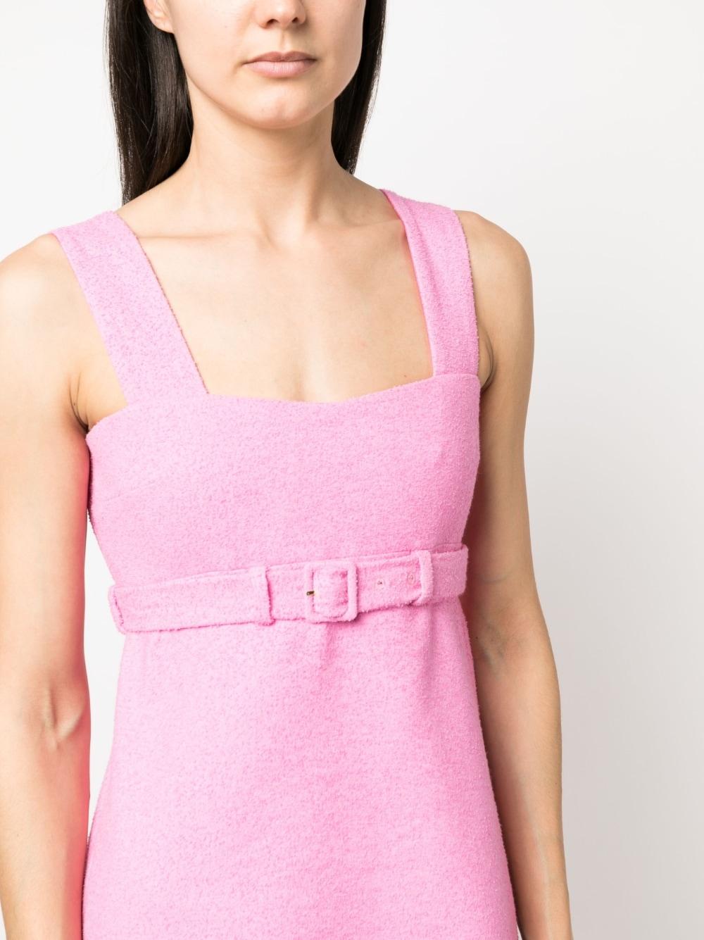 Patou Cotton Blend Tweed Dress in Pink | Lyst