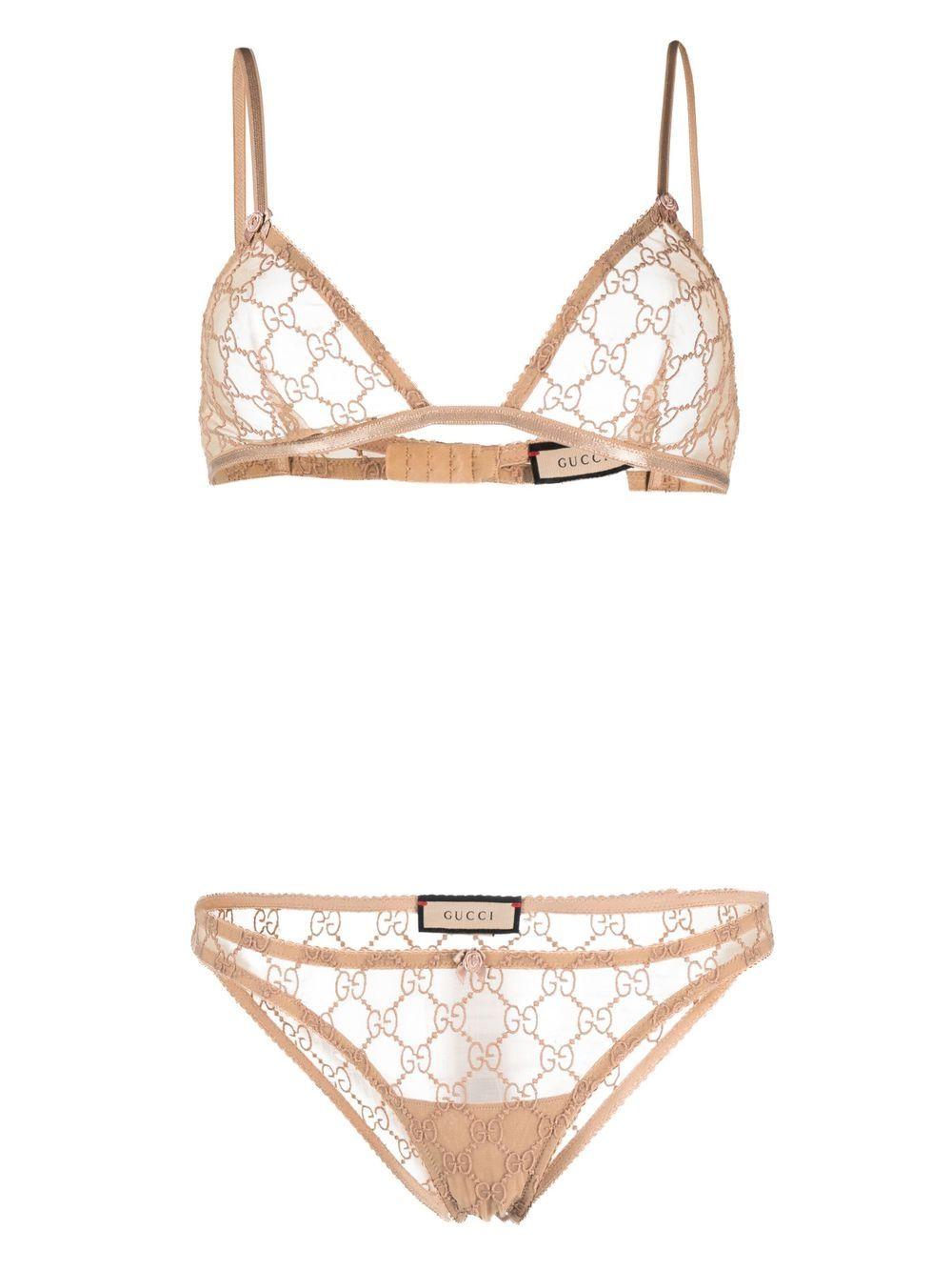 Gucci Gg Lingerie Set in Natural | Lyst