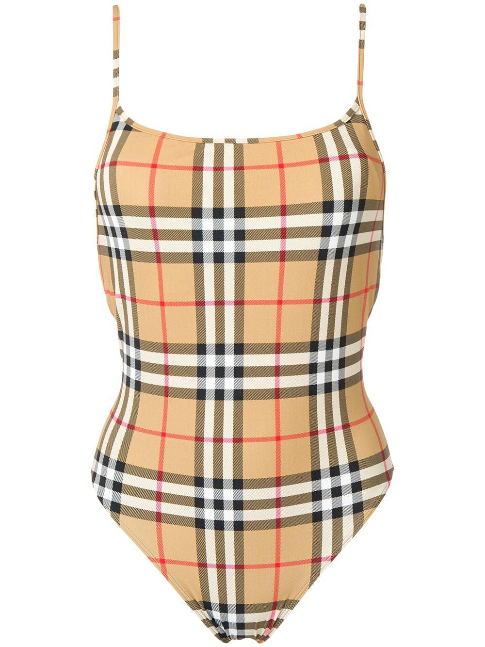 women's burberry one piece swimsuit