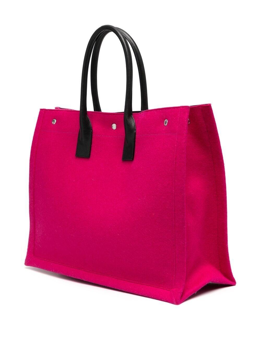 Vintage Yves Saint Laurent Fuchsia Pink Vorice Tote Bag, with
