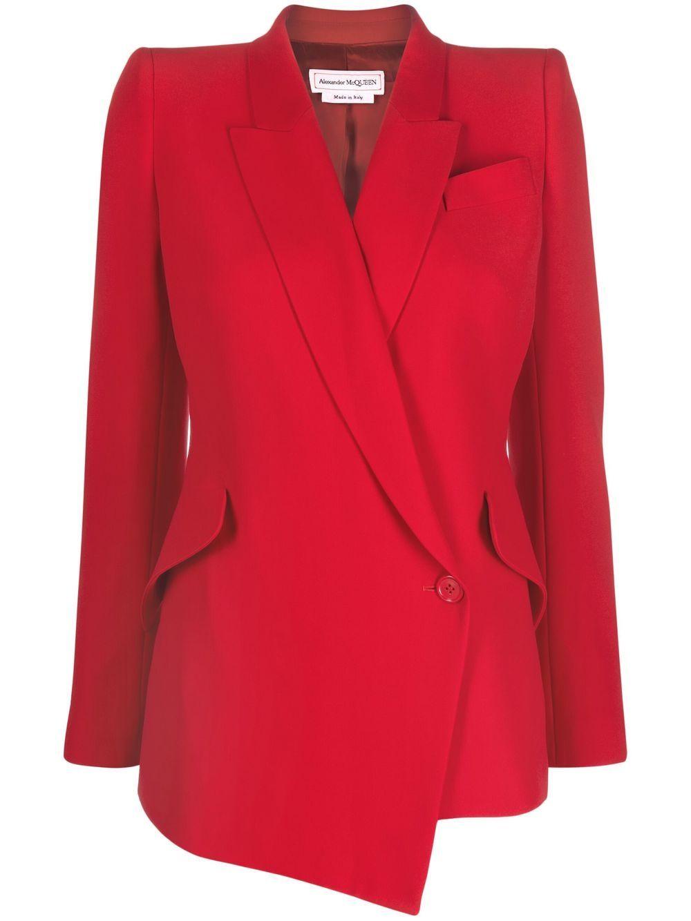 Womens Clothing Suits Alexander McQueen Synthetic Suit Jacket in Red 