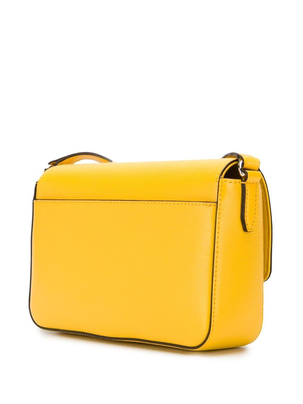 DKNY Bryant Leather Crossbody Bag in Yellow
