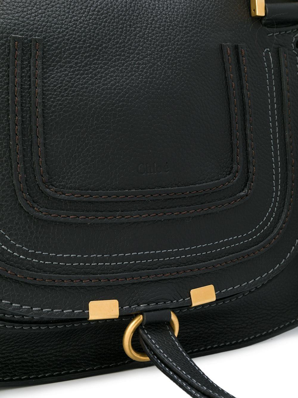 Chloé Leather Marcie Small Double Carry Bag in 1 (Black) - Save 14% - Lyst