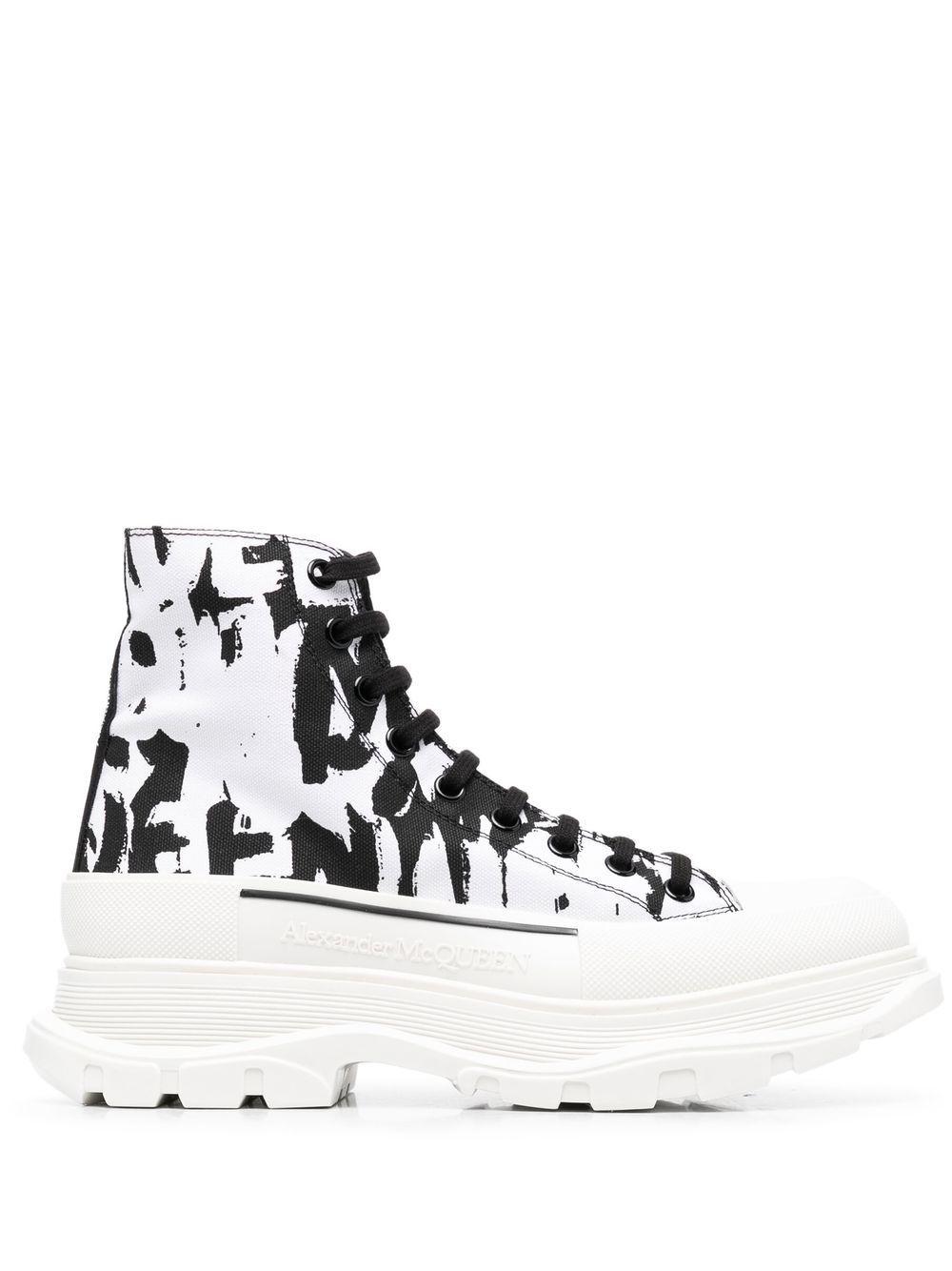 Alexander McQueen Ankle Boot With Laces in White for Men | Lyst