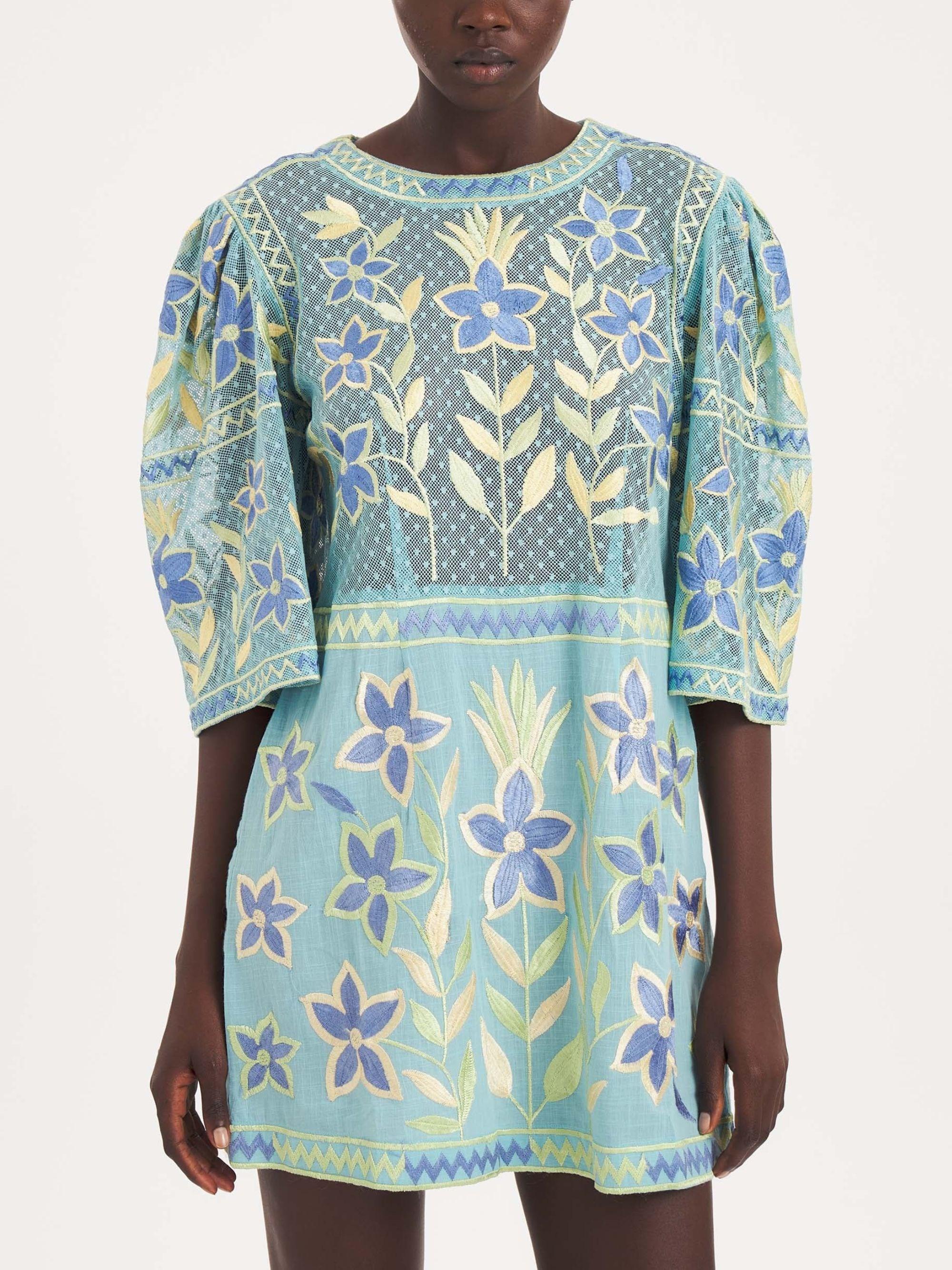 green emerald velvet dress Antik Batik Ary Embroidered Maxi Dress main image 0