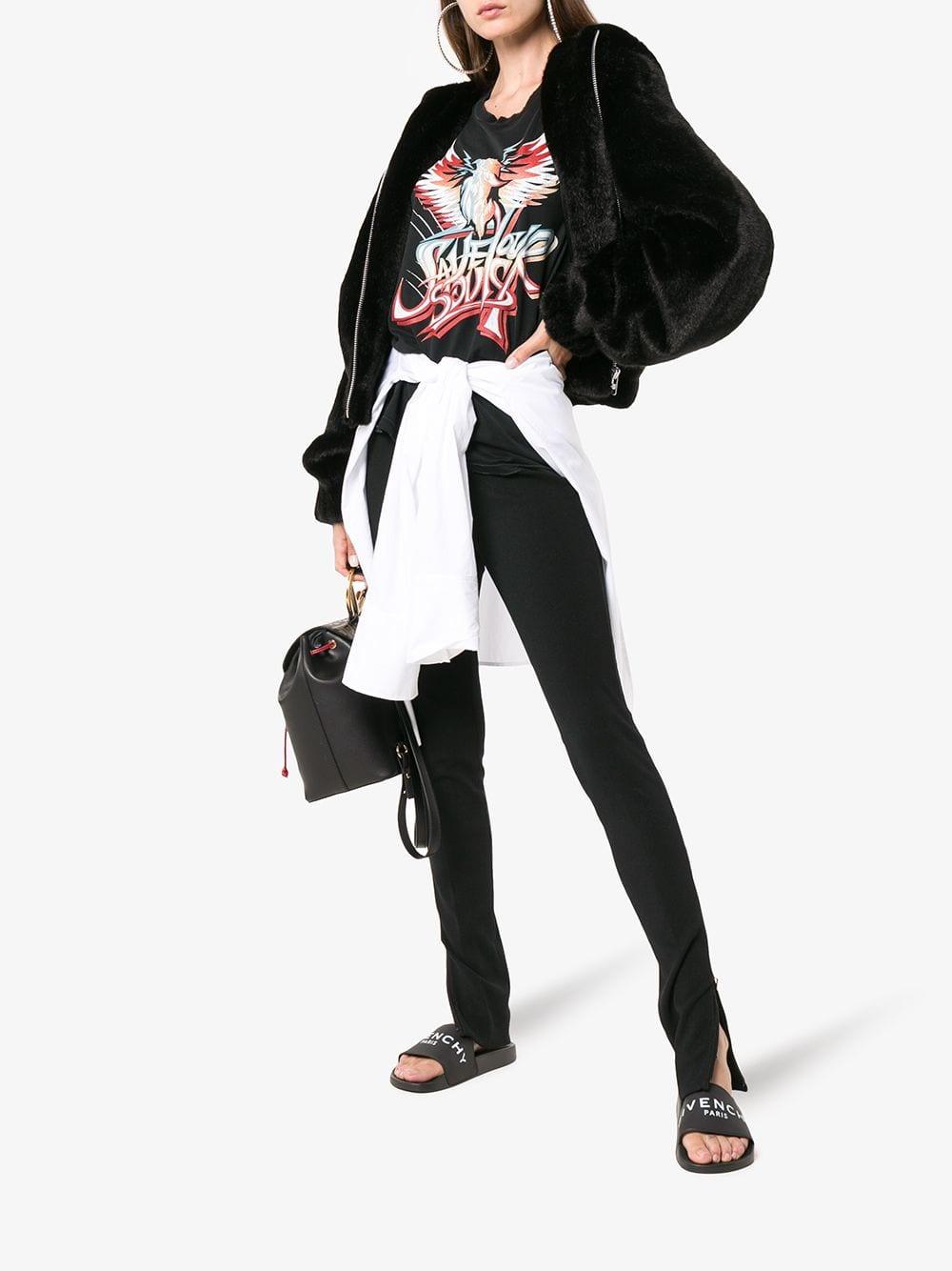 Givenchy Black And White Logo Rubber Slides - Save 63% - Lyst