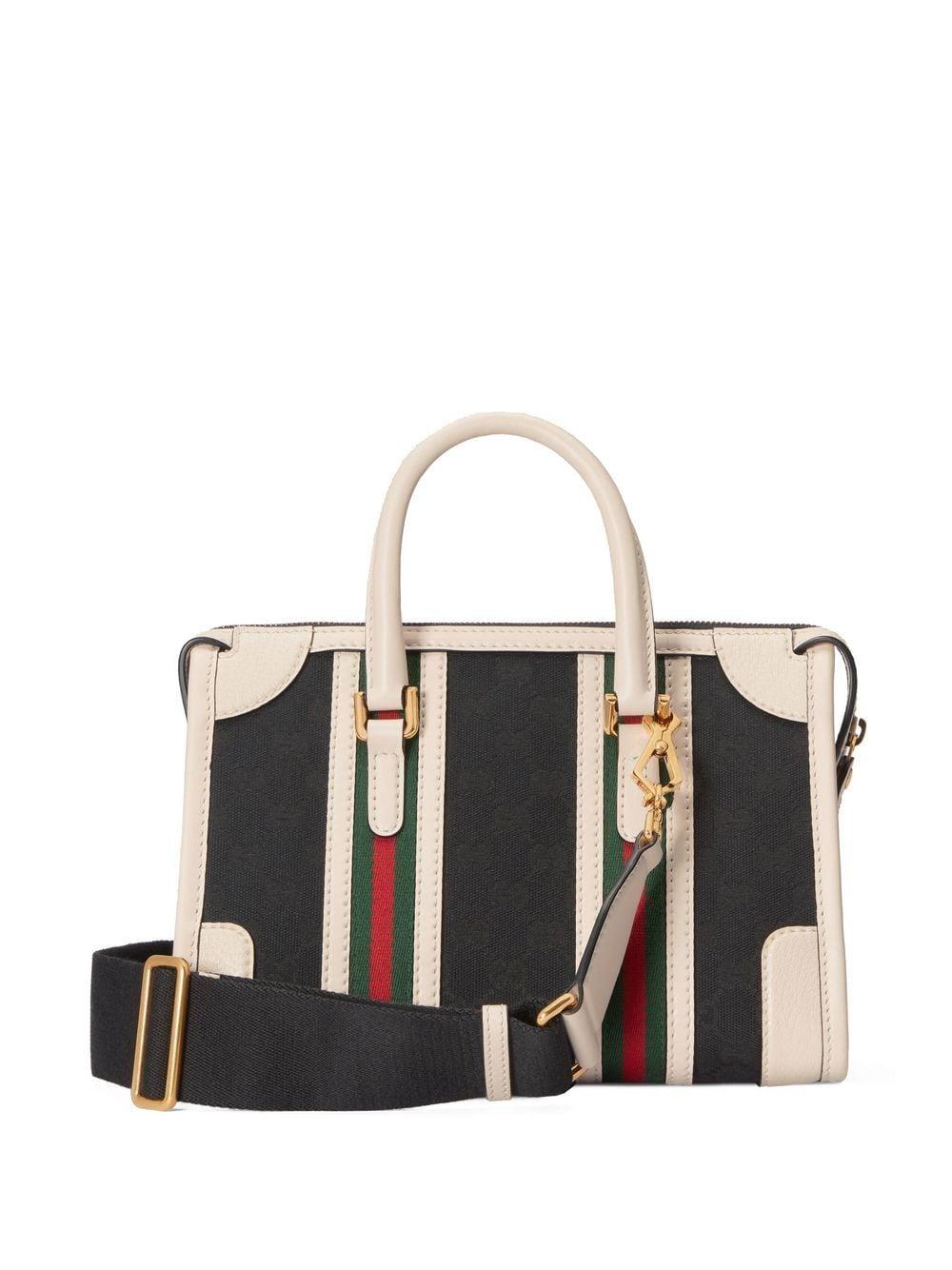 Gucci Ophidia Webbing-Trimmed Printed Coated-canvas and Leather Tote - White - One Size