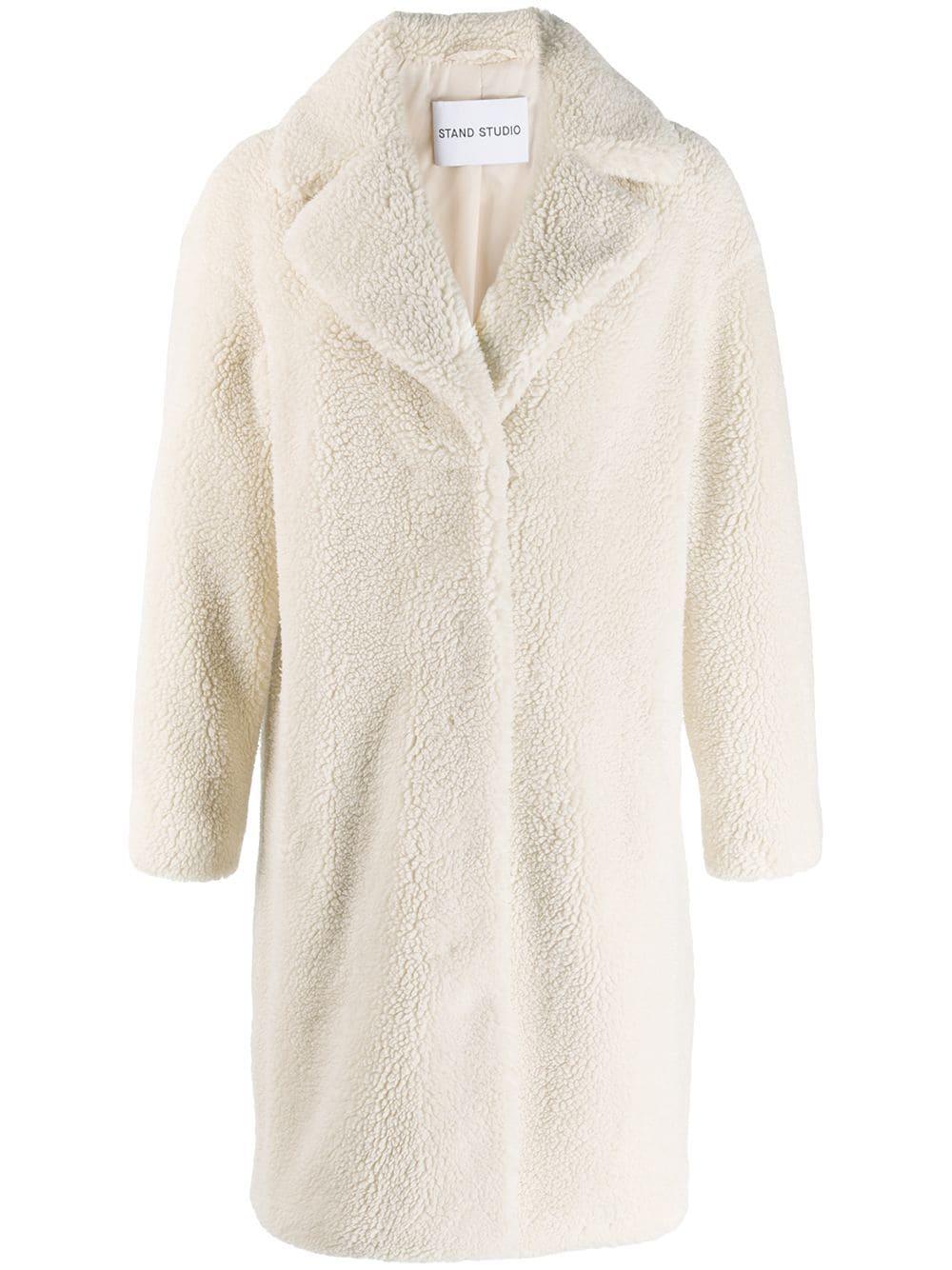 Stand Studio Camille Cocoon Coat in White - Lyst