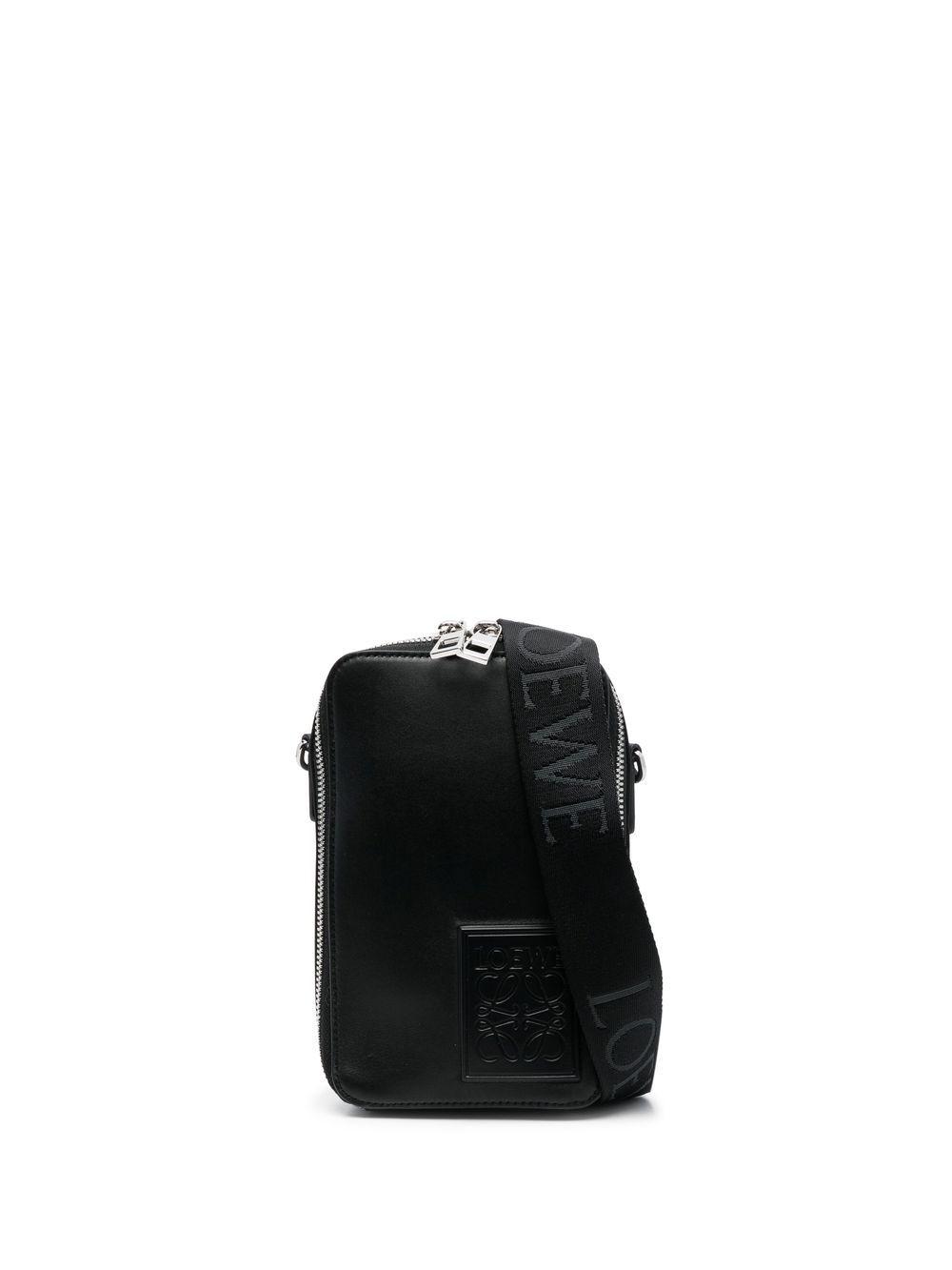 Loewe Vertical Pocket Satin Calfskin Crossbody Bag in Black for Men | Lyst