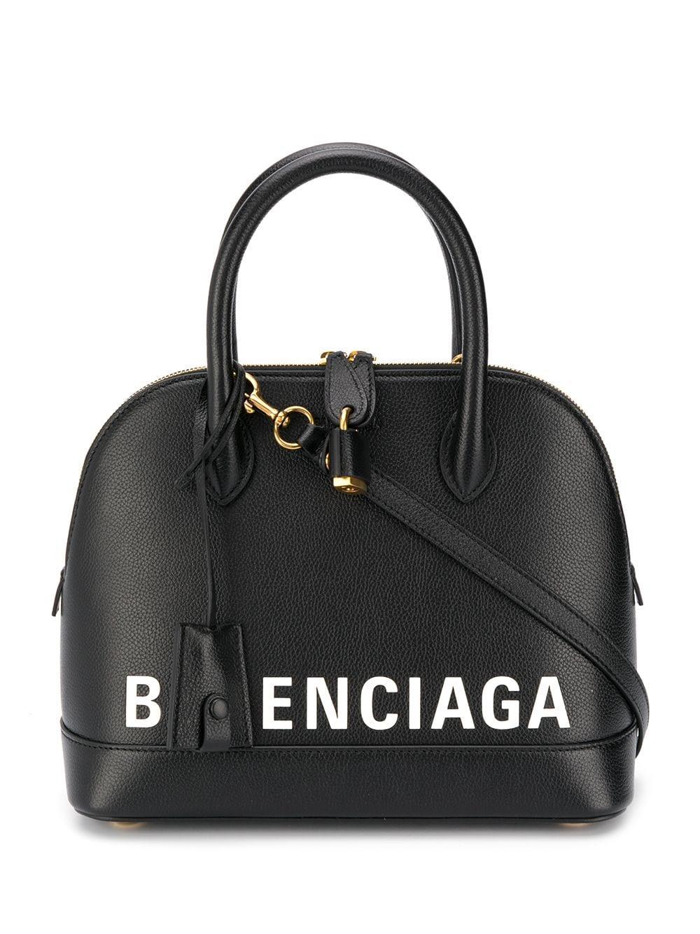 Womens Ville Xxs Handbag in Blackwhite  Balenciaga US