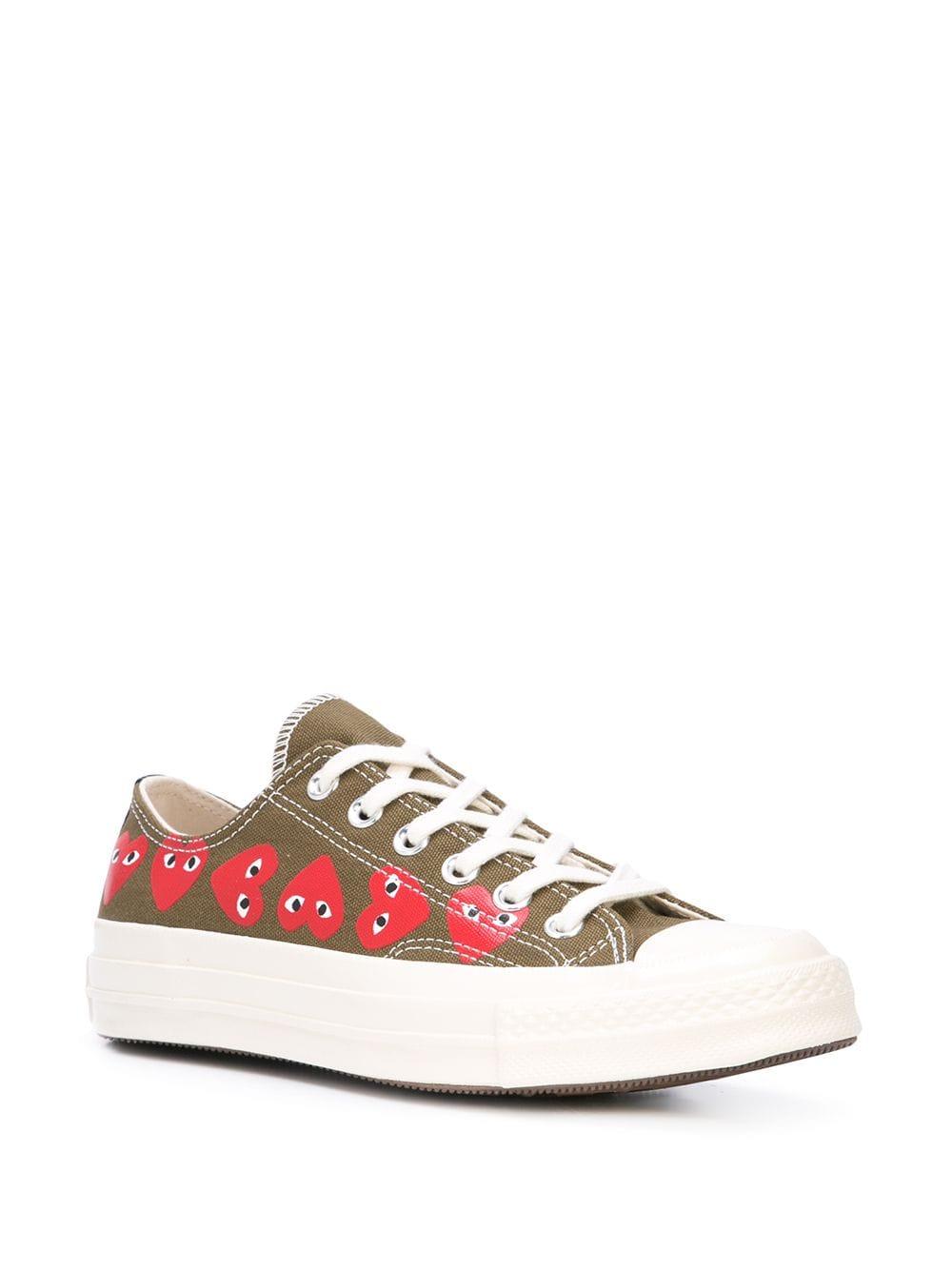 COMME DES GARÇONS PLAY Canvas Converse Chuck Taylor Low Sneaker in Green -  Save 38% - Lyst