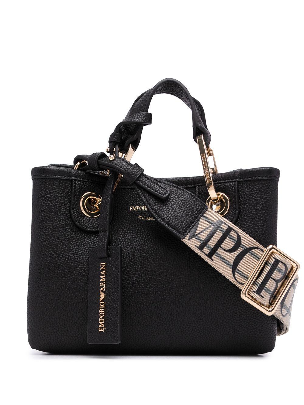 Emporio Armani Myea Mini Shopping Bag in Black | Lyst