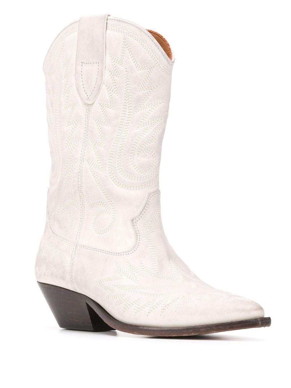 Isabel Marant Duerto Texan Ankle Boots in White | Lyst