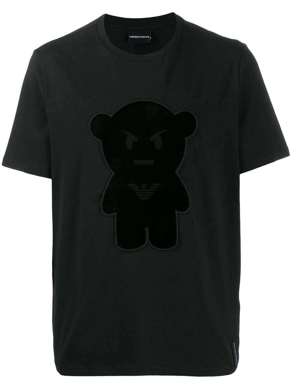 ARMANI Emporio Armani T-shirt MANGA BEAR Homme Noir 3H1T8A 1J91Z 999 TL XL FAIRE OFFRE 