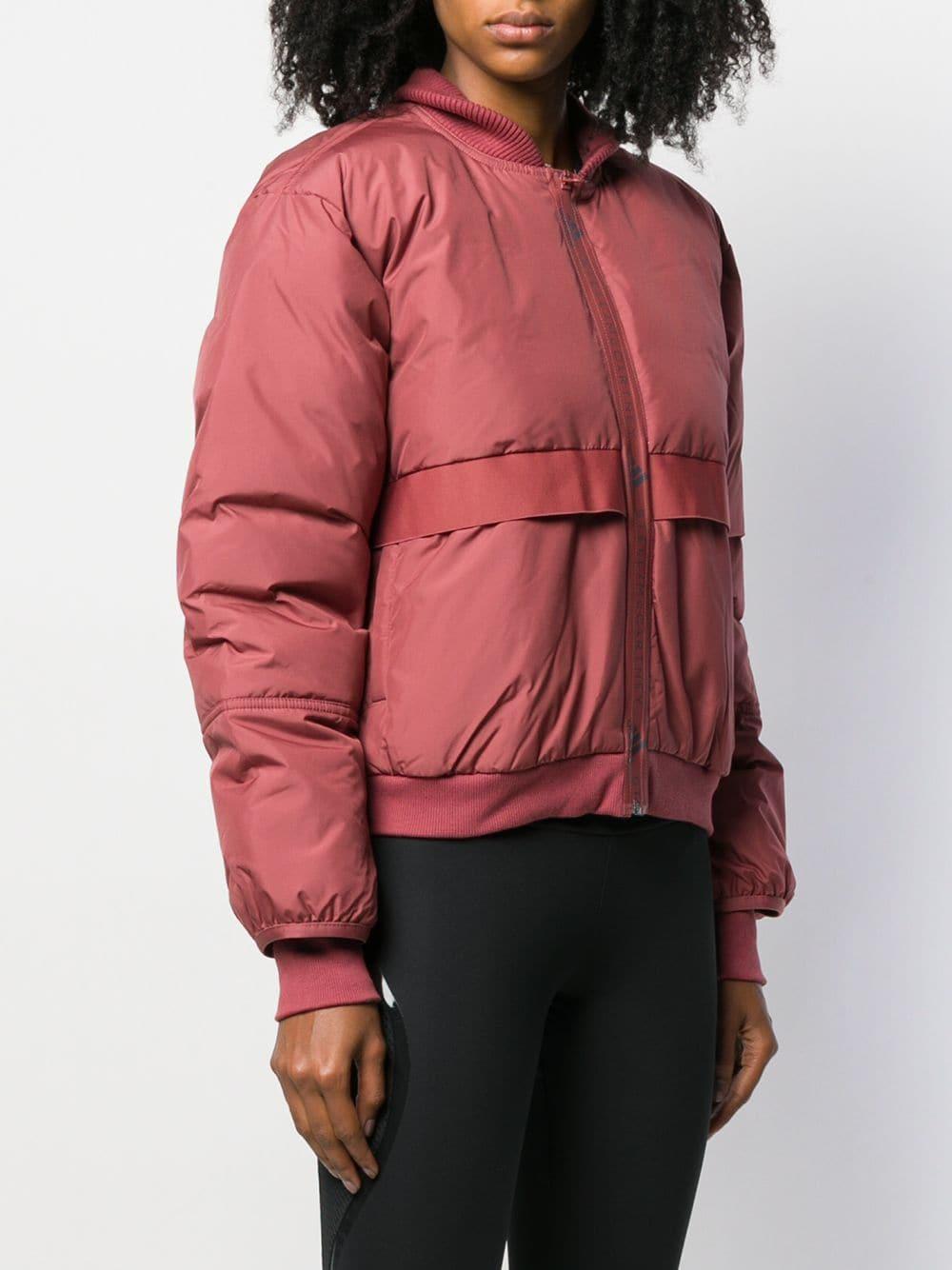 Adidas By Stella Mccartney Synthetic Padded Bomber Jacket In Pink Save 14 Lyst