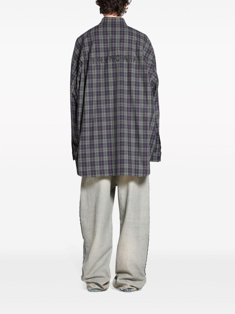 Balenciaga plaid shop shirt