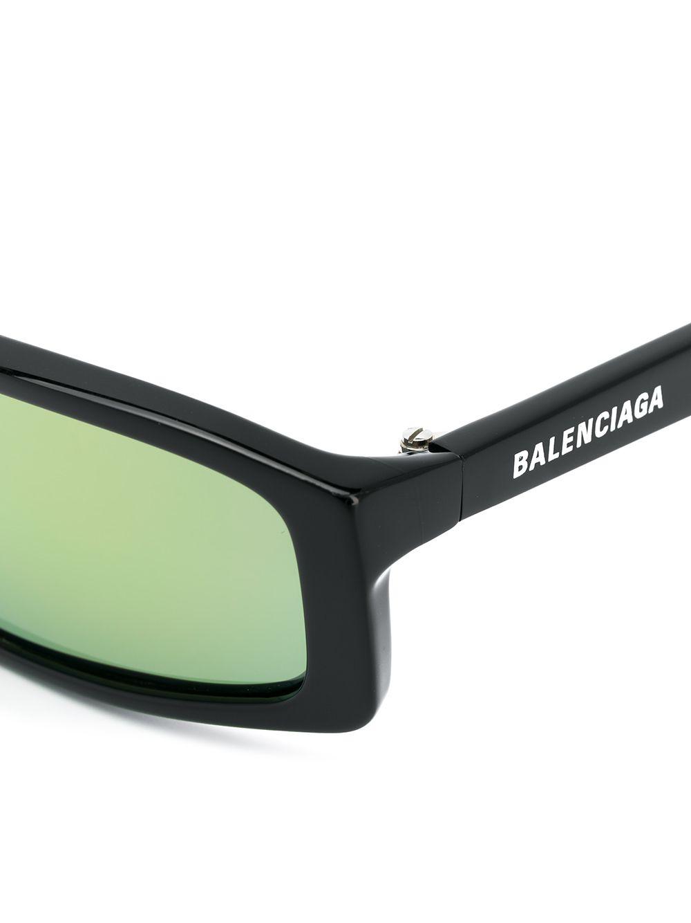 balenciaga black rectangle sunglasses