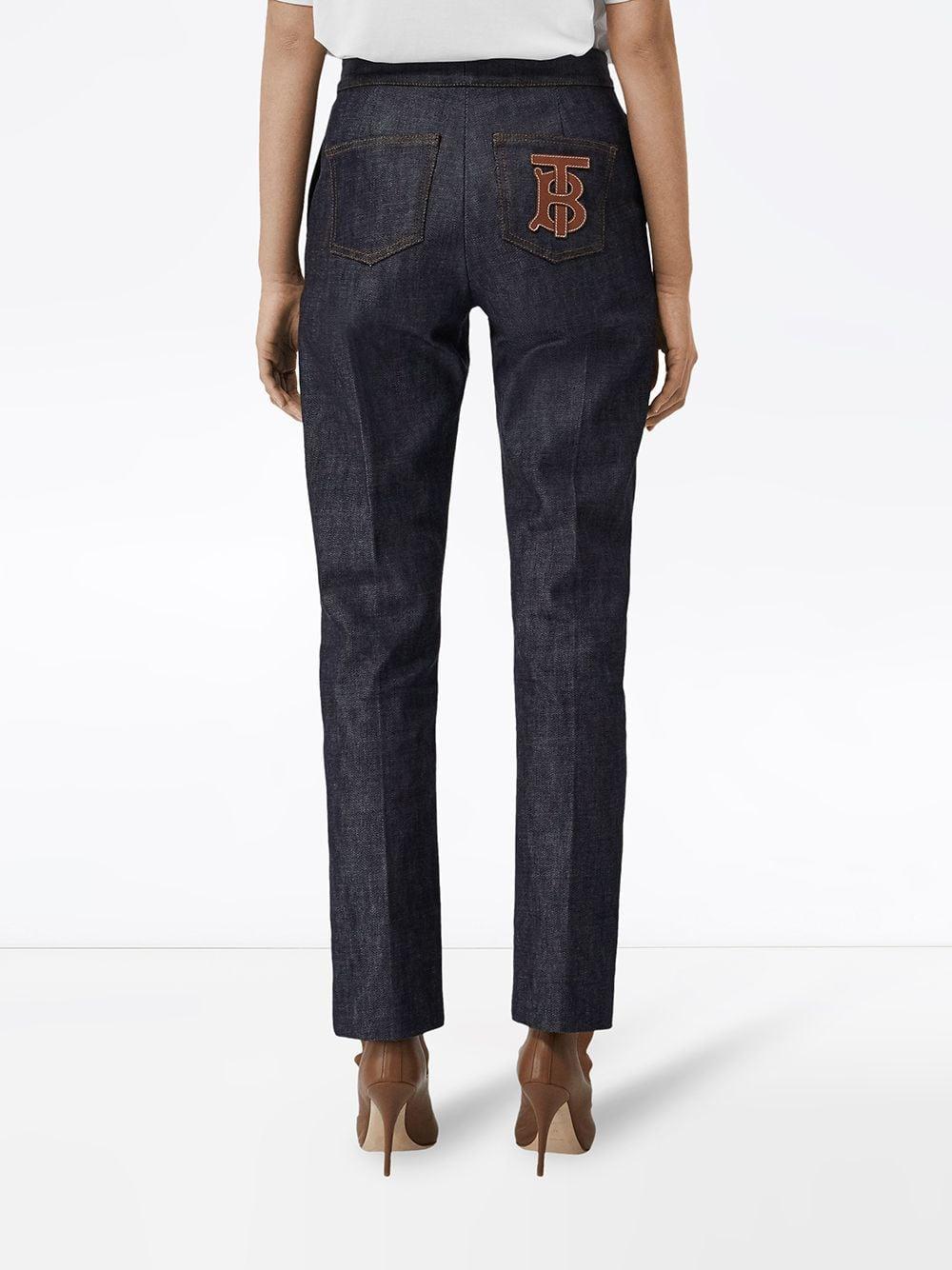 Burberry Denim Japanese Cotton Jeans With Tb Logo in Indigo (Blue) Lyst