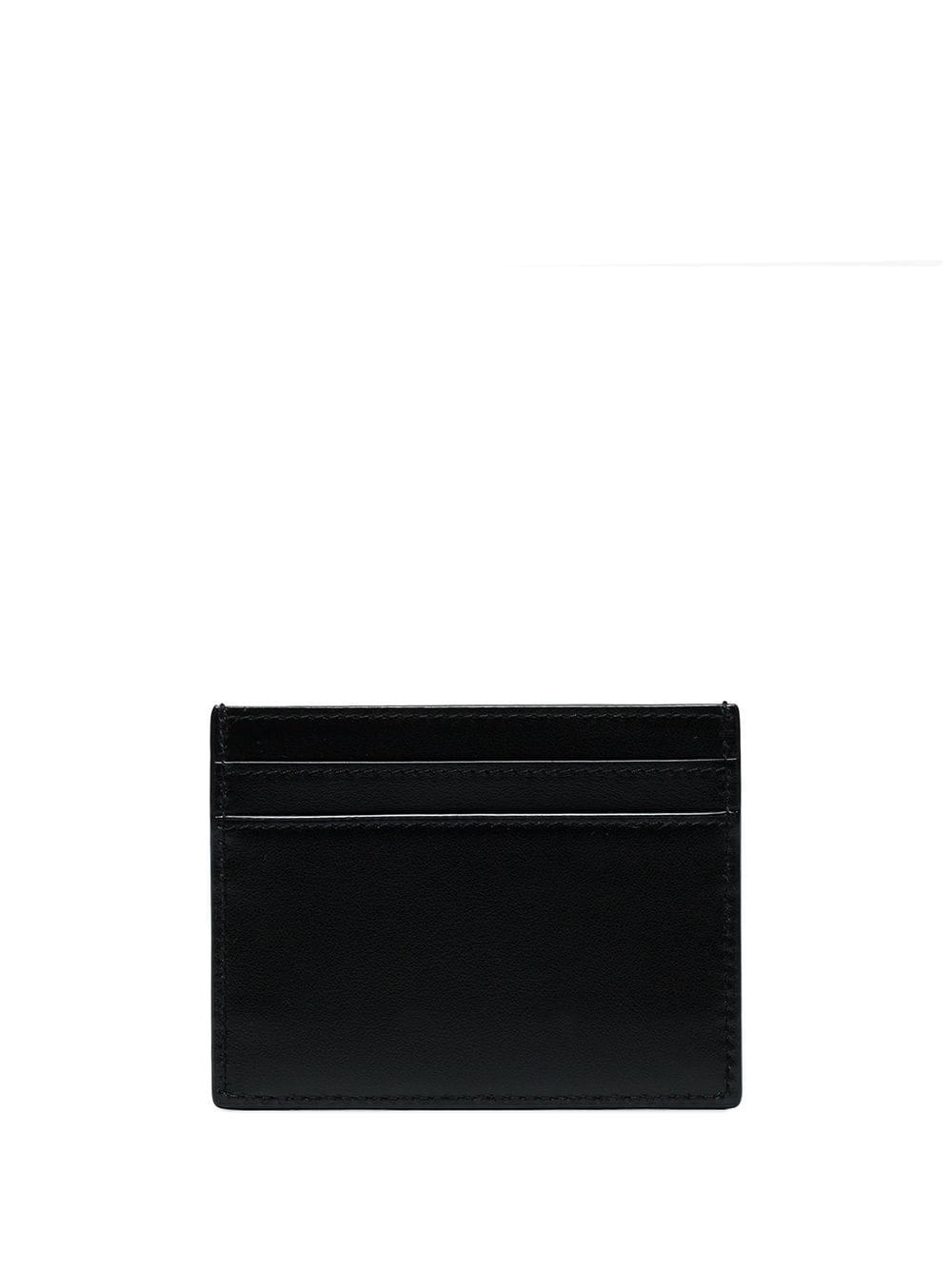 Saint Laurent Black Star-print Leather Card Holder for Men