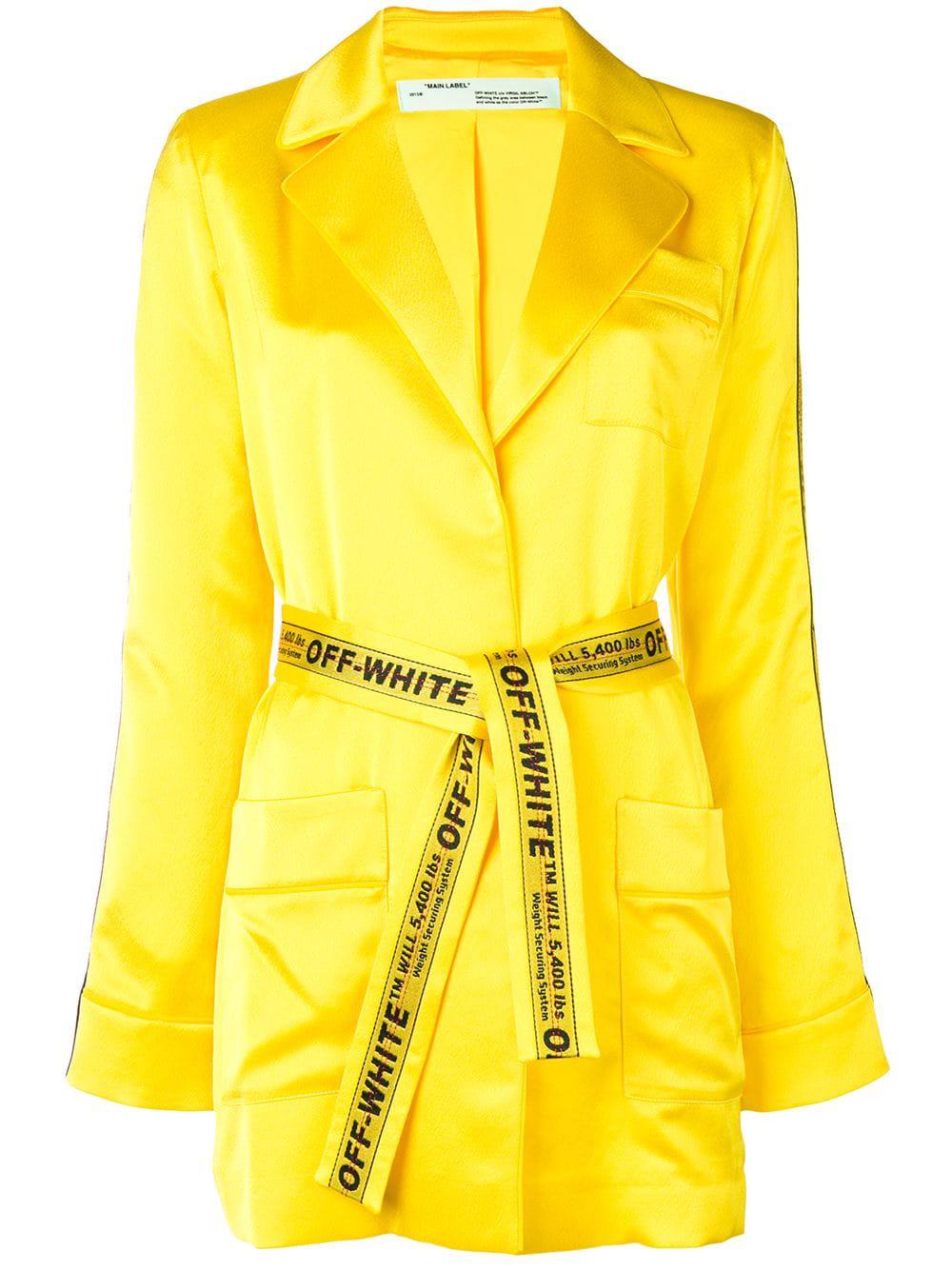 yellow off white blazer