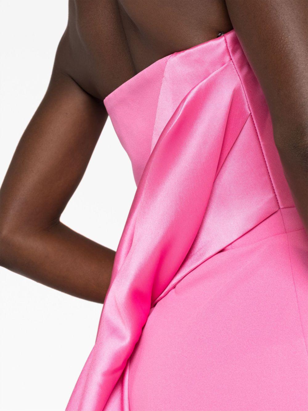 the kinsley maxi dress in rose pink Solace London Kinsley Strapless Maxi Dress in Pink