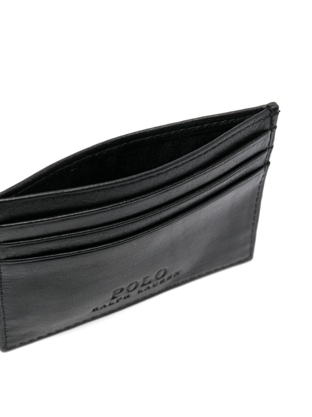 Polo Ralph Lauren Leather Card Holder in Black for Men Lyst UK