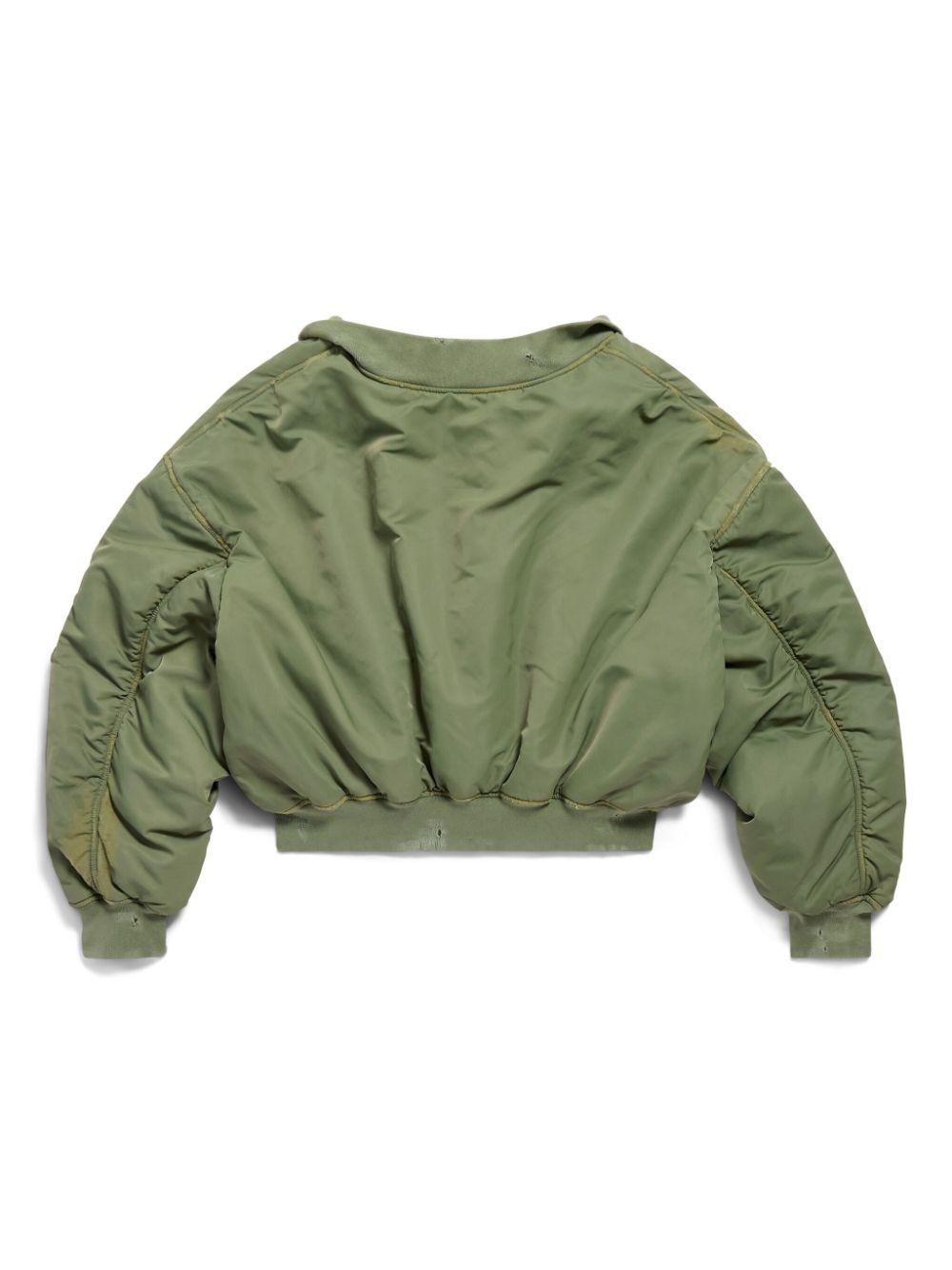 Balenciaga Padded Bomber Jacket in Green | Lyst Balenciaga Padded Bomber Jacket in Green | Lyst