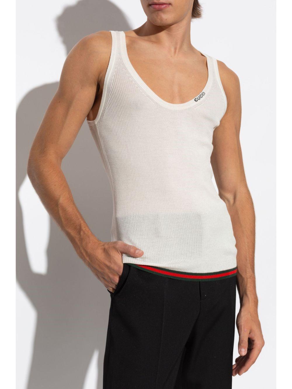 Gucci Logo Tank Top in White for Men | Lyst