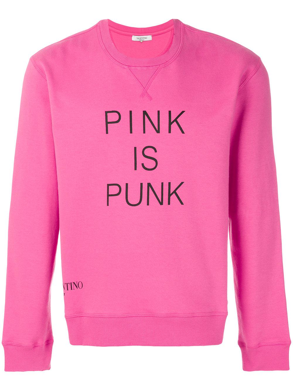 Valentino Pink Pink Is Punk Sweatshirt Men