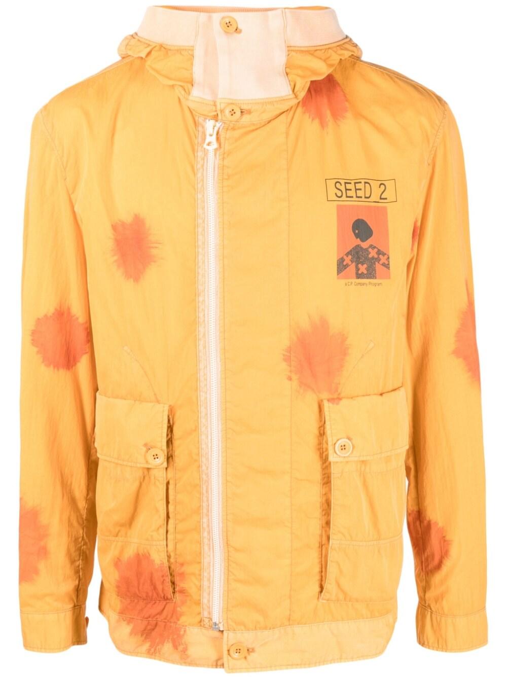 C.P. Company Seed 2 Print Hooded Jacket in Yellow for Men | Lyst
